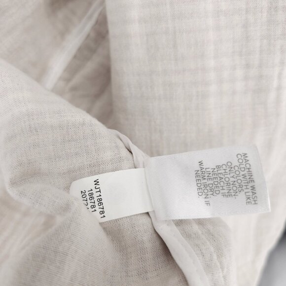 J JILL Plaid Linen Cotton Blazer Jacket Woven OVERSIZED Fit Pockets EUC SMALL - Picture 8 of 8